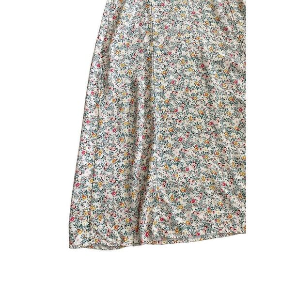 Zara Ditsy Floral Cottagecore Maxi collar Shirt Dress sz XS neutral minimalist b - Picture 9 of 13